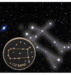 Zodiac Sign Constellation Brooch Astrology Horoscope Birthday Gift for Women Man Astrology Enamel Pins for Birth Gemini Brooc...