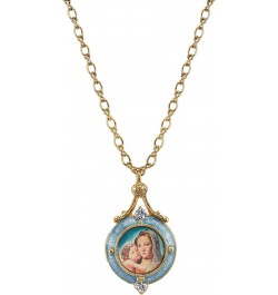 14K Gold Dipped Mary And Child Locket Pendant Necklace For Women 18 $28.60 Necklaces