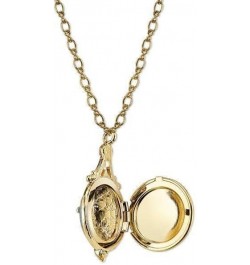 14K Gold Dipped Mary And Child Locket Pendant Necklace For Women 18 $28.60 Necklaces