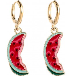 Colorful Strawberry Watermelon Avocado Lemon Shape Fruits Earrings for Women Girls Jewelry B $5.77 Earrings