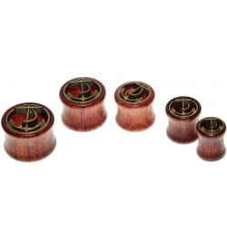 Brass Anchor Organic Wood Flesh Tunnels Double Flared Ear Stretcher Saddle Plugs 8mm - 20mm 10mm(00g) $6.91 Body Jewelry