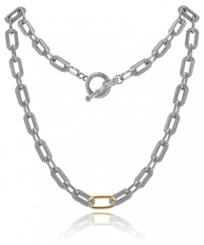 Statement Rings with Cable Link Chain Necklace Jewelry Sets for Women (Size 8) $16.80 Rings