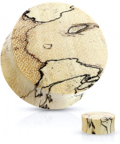 Spalted Tamarind Wood Saddle Plug 1.18" (30mm) $10.99 Body Jewelry