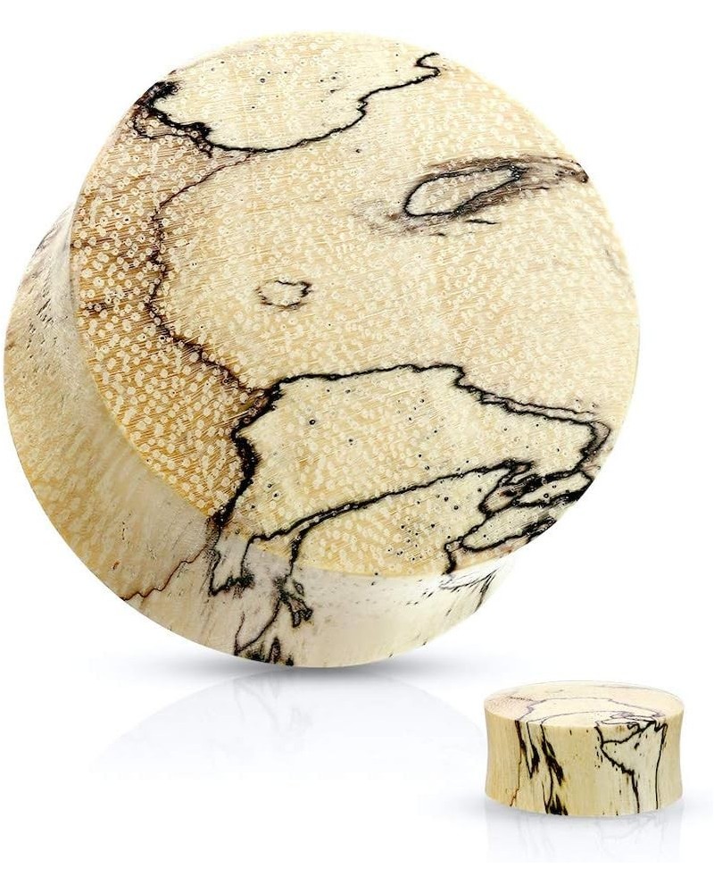 Spalted Tamarind Wood Saddle Plug 1.18" (30mm) $10.99 Body Jewelry