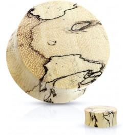 Spalted Tamarind Wood Saddle Plug 1.18" (30mm) $10.99 Body Jewelry