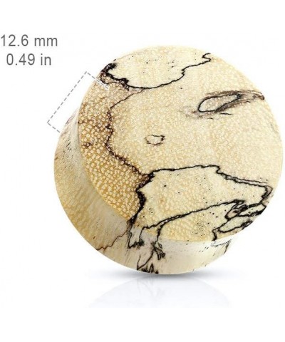 Spalted Tamarind Wood Saddle Plug 1.18" (30mm) $10.99 Body Jewelry