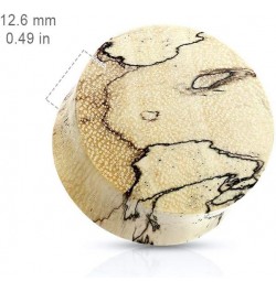 Spalted Tamarind Wood Saddle Plug 1.18" (30mm) $10.99 Body Jewelry