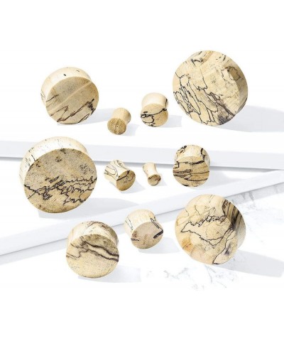 Spalted Tamarind Wood Saddle Plug 1.18" (30mm) $10.99 Body Jewelry