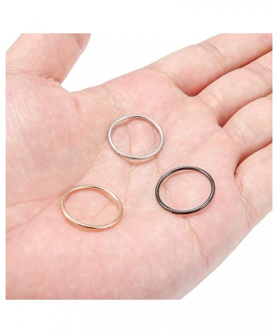 3-10PCS 16G Stainless Steel Hinged Clicker Segment Septum Nose Lip Ring Hoop Cartilage Tragus Sleeper Earrings Body Piercing ...