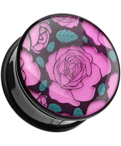 Glow in the Dark Romantic Roses Single Flared WildKlass Ear Gauge Plug (Sold as Pairs) 00 GA (10mm) $11.12 Body Jewelry