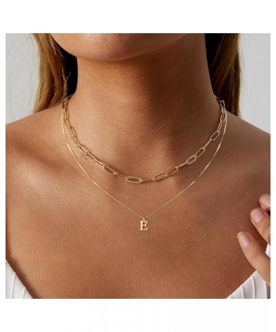 Gold Initial Necklaces for Women Girls,Dainty 14K Real Gold Plated Letter Necklace Small Initial Pendant Choker Necklace Pape...