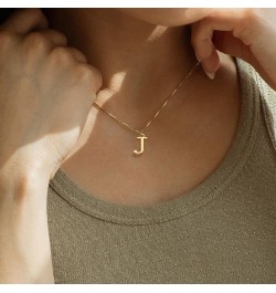 Gold Initial Necklaces for Women Girls,Dainty 14K Real Gold Plated Letter Necklace Small Initial Pendant Choker Necklace Pape...