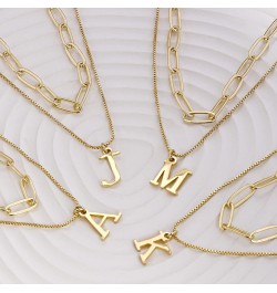 Gold Initial Necklaces for Women Girls,Dainty 14K Real Gold Plated Letter Necklace Small Initial Pendant Choker Necklace Pape...