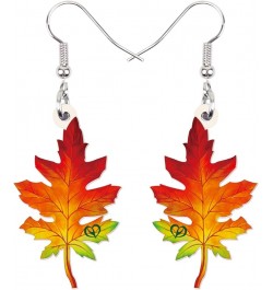 Acrylic Maple Leaf Earrings Anime Fall Leaf Jewelry for Girls Women Maple Gifts Orange $7.27 Earrings