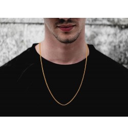 10K Solid Gold Italian Flat Mariner 1.5mm Link Chain Necklace-10 Karat Necklace Comes With Gift Box for Women & Men - Made in...