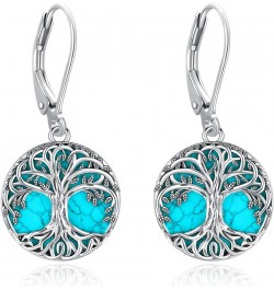 Tree of Life/Cat/Turtle/Celtic Knot/Turquoise/Moonstone Dangle Earrings for Women Sterling Silver Cute Animals Drop Earrings ...