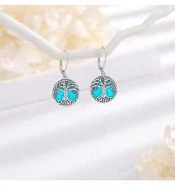 Tree of Life/Cat/Turtle/Celtic Knot/Turquoise/Moonstone Dangle Earrings for Women Sterling Silver Cute Animals Drop Earrings ...