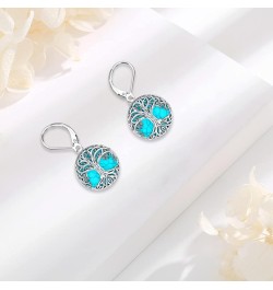 Tree of Life/Cat/Turtle/Celtic Knot/Turquoise/Moonstone Dangle Earrings for Women Sterling Silver Cute Animals Drop Earrings ...