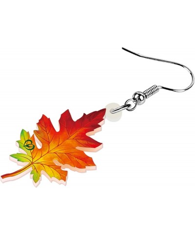 Acrylic Maple Leaf Earrings Anime Fall Leaf Jewelry for Girls Women Maple Gifts Orange $7.27 Earrings