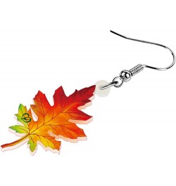 Acrylic Maple Leaf Earrings Anime Fall Leaf Jewelry for Girls Women Maple Gifts Orange $7.27 Earrings