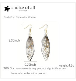 Butterfly Wing Drop Earrings for Women Girls Crystal Fairy Wing Earrings Multicolored Butterfly Wing Hook Earrings Party Wedd...