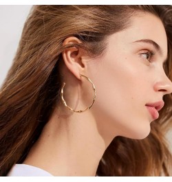 Gold Thin Hoop Earrings for Women Gold Hoop Earrings for Women Simple Jewelry Gift $11.39 Earrings