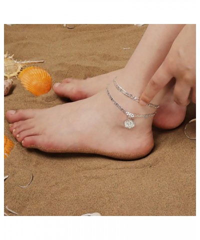 Layered Initial Ankle Bracelets for Women Name Anklet with Initials Cuban Letter Chain Anklets Cute Mariner Link Anklets A-Z ...