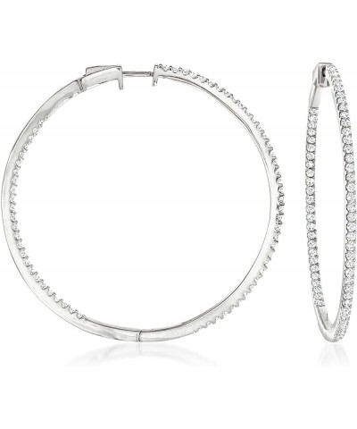 2.00 ct. t.w. Diamond Inside-Outside Hoop Earrings Sterling Silver $294.45 Earrings