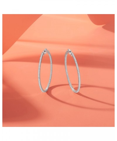 2.00 ct. t.w. Diamond Inside-Outside Hoop Earrings Sterling Silver $294.45 Earrings