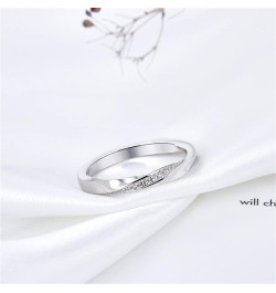 Twisted Infinity Ring 925 Sterling Silver Cut 5A Cubic Zirconia Wedding Band promise Engagement Rings for Women Size 5-10 Twi...