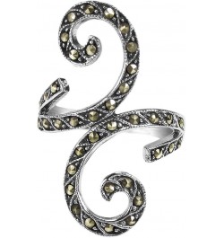 Beautiful Marcasite Style Pyrite Front Swirl .925 Sterling Silver Ring (6) $16.28 Rings