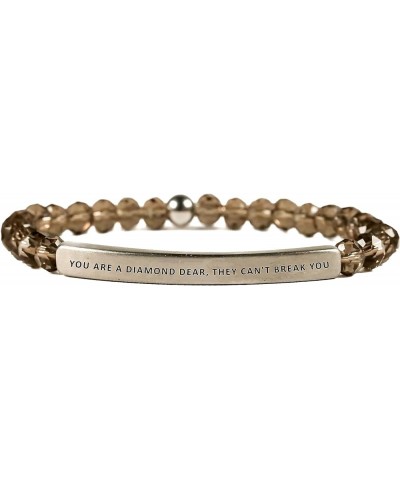 Hope Collection Unisex Stretchable Bracelets (YOU ARE A DIAMOND, THEY CAN'T BREAK YOU) Black Diamond Small (6-7 inches) $19.5...