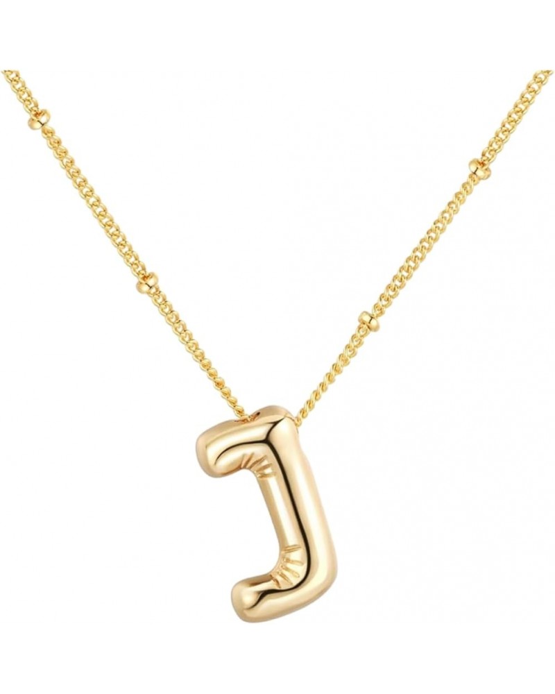 Bubble Letter Necklace Balloon Initial Necklaces for Women Girls Dainty Alphabet Pendant 18K Gold Plated name necklace Person...