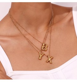 Bubble Letter Necklace Balloon Initial Necklaces for Women Girls Dainty Alphabet Pendant 18K Gold Plated name necklace Person...