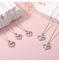 Rose Heart Necklace Gifts for Women S925 Sterling Silver Initial Letter Pendant Necklace Jewelry for Women Christmas Birthday...