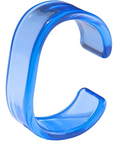 Acrylic Colorful Resin Geometric Simple Open Bracelet Transparent Wide Cuff Bangle (20MM)blue $7.13 Bracelets