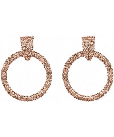 13 Colors Women Party Drop Earrings Statement Vintage Earrings Crystal Hoop Earring black $9.62 Earrings