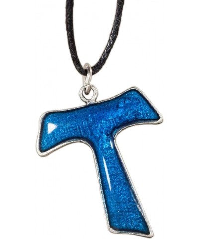 Silver Plated Pendant Blue Tau cross $11.73 Pendants