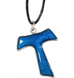 Silver Plated Pendant Blue Tau cross $11.73 Pendants