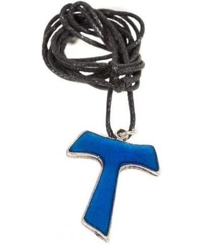 Silver Plated Pendant Blue Tau cross $11.73 Pendants