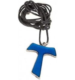 Silver Plated Pendant Blue Tau cross $11.73 Pendants