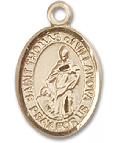 14 Karat Gold Catholic Patron Saint Medal Petite Charm Pendant, 1/2 Inch Saint Thomas of Villanova $100.58 Pendants