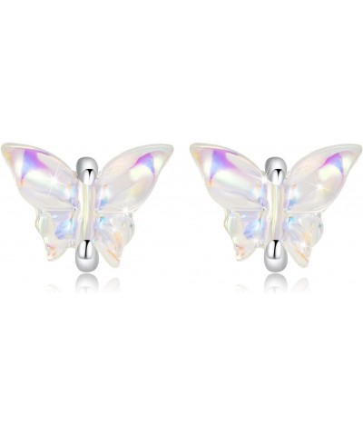 Butterfly Earring 925 Sterling Silver Tiny Butterfly Cubic Zirconia Stud Earring Dainty Animal Hypoallergenic Post Earring Fo...