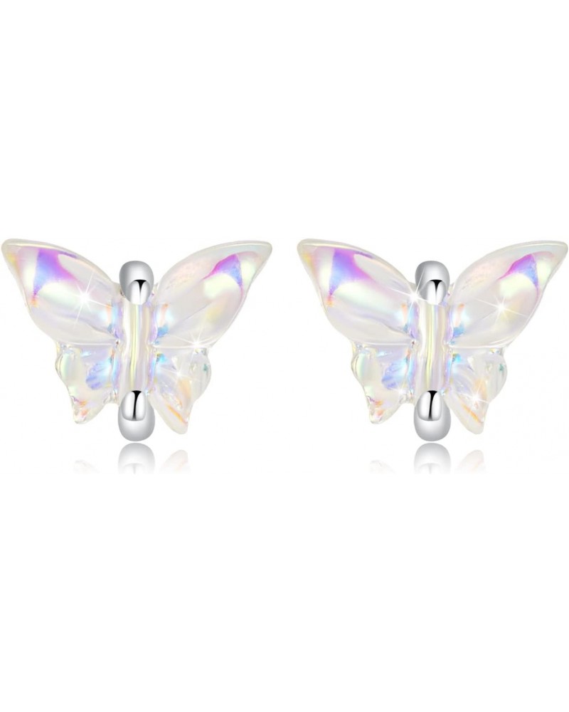 Butterfly Earring 925 Sterling Silver Tiny Butterfly Cubic Zirconia Stud Earring Dainty Animal Hypoallergenic Post Earring Fo...