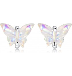 Butterfly Earring 925 Sterling Silver Tiny Butterfly Cubic Zirconia Stud Earring Dainty Animal Hypoallergenic Post Earring Fo...