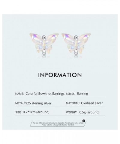 Butterfly Earring 925 Sterling Silver Tiny Butterfly Cubic Zirconia Stud Earring Dainty Animal Hypoallergenic Post Earring Fo...