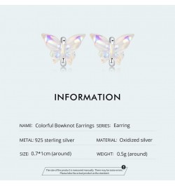 Butterfly Earring 925 Sterling Silver Tiny Butterfly Cubic Zirconia Stud Earring Dainty Animal Hypoallergenic Post Earring Fo...