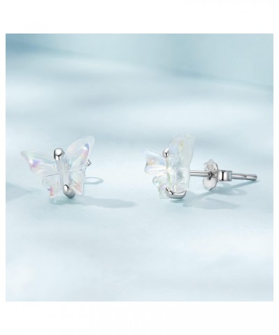 Butterfly Earring 925 Sterling Silver Tiny Butterfly Cubic Zirconia Stud Earring Dainty Animal Hypoallergenic Post Earring Fo...