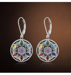 Chakra and Shamrock Earrings Turtle Axolotl Cat Raccoon Earrings for Women Sterling Silver Cute Animal Jewelry Gifts Chakra $...