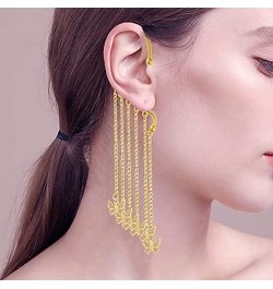 Ear Cuffs Earrings for Women Non Piercing,Long Tassel Ear Wrap Earrings Ear Cuff Droping Chain Earrings for Girls Gifts B:But...